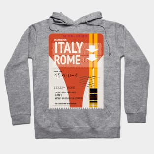 Italy rome plane ticket Hoodie